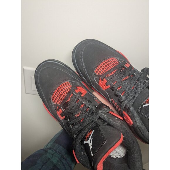 Air Jordan 4 Retro GS Red Thunder 408452 016 Size 7 US Youth New No Box - Picture 6 of 12